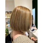 ボブとハイライトで動きのあるスタイル！